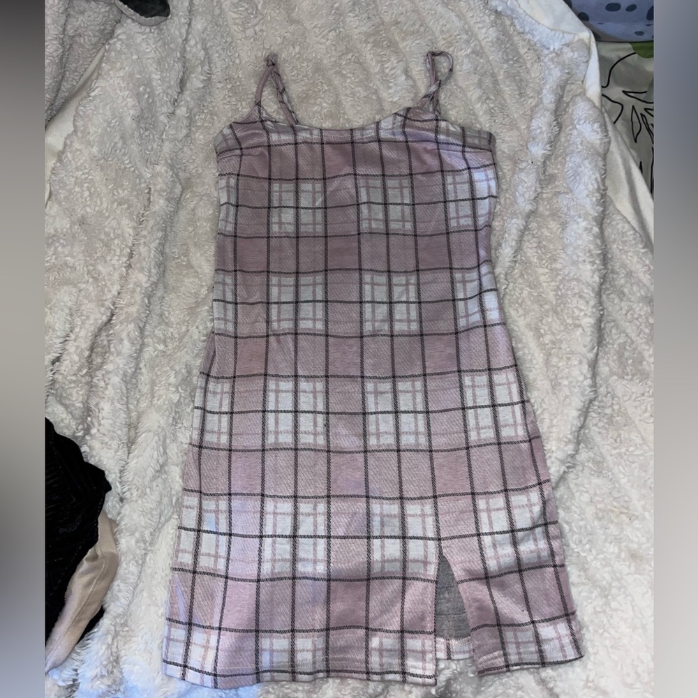 Rue 21 Plaid Mini dress w/ Leg Slit